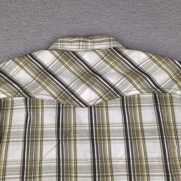Cowboy Hardware Shirt Mens XL White Plaid Pearl‎ Snap Western Button Cotton - Picture 12 of 16